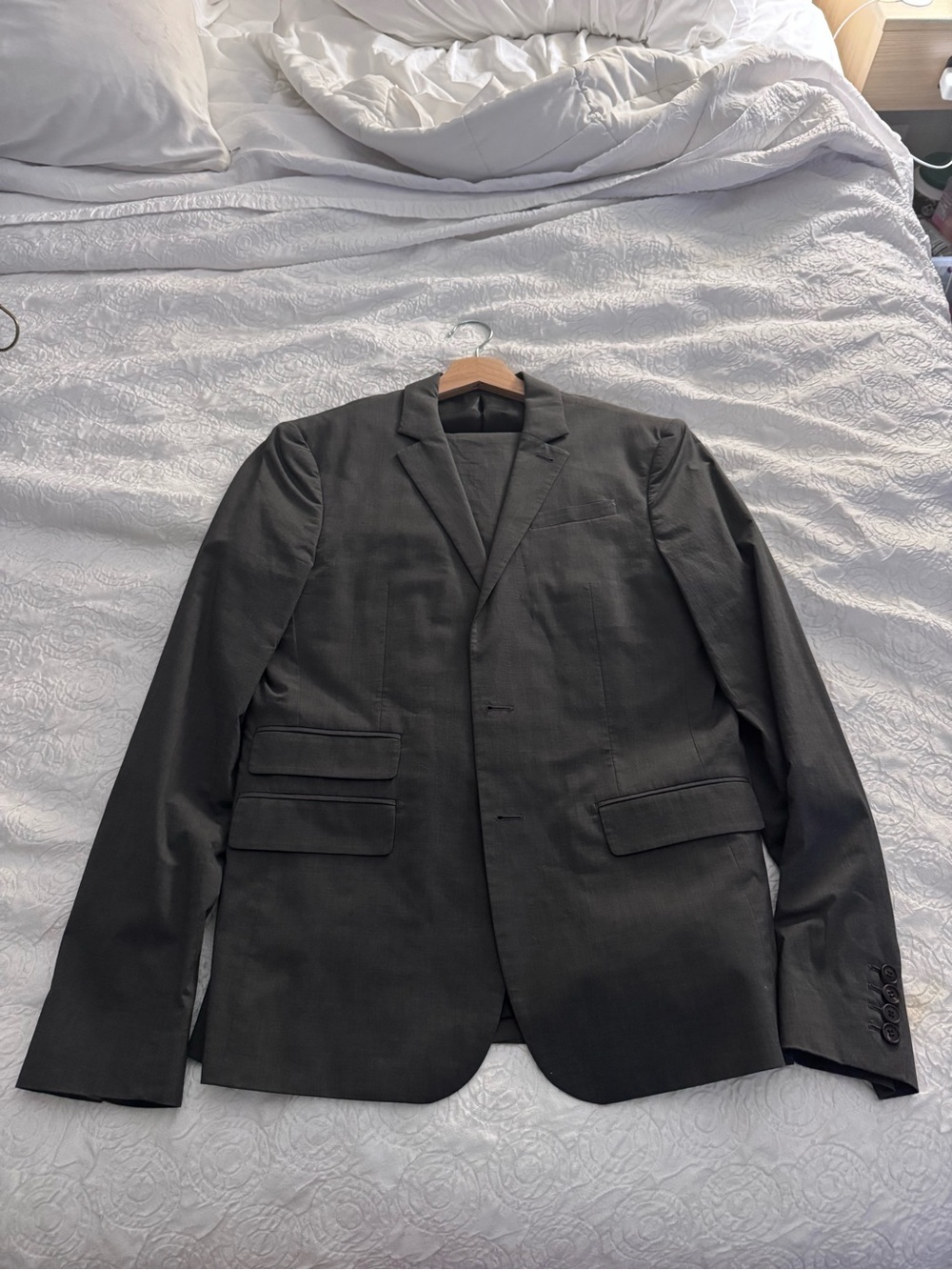 All Saints Men's Charcoal Single-Breasted Blazer